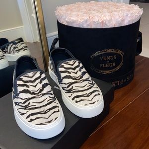 🖤Saint Laurent pony hair slip on sneakers 🖤